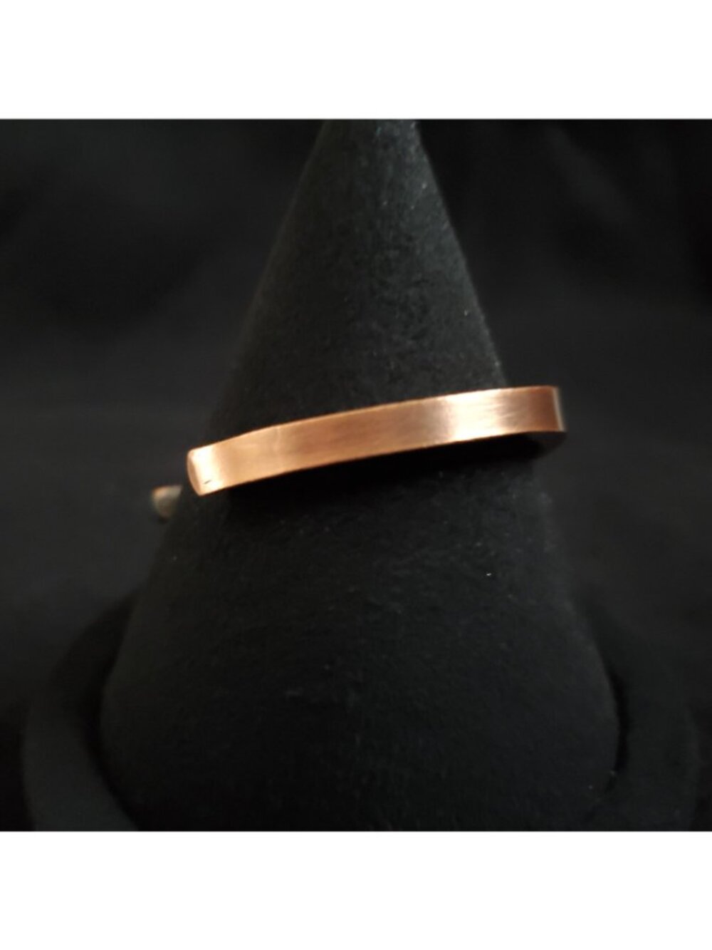 Vintage Copper Cuff Bracelet 6.25" Modernist Minimalist - Picture 3 of 10